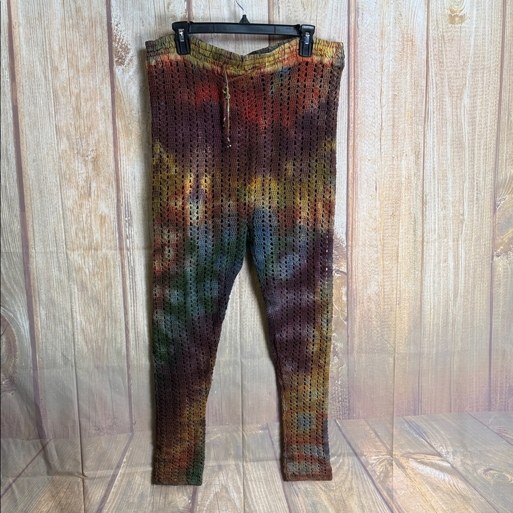 💵Multicolor Crochet Pant/Swim Coverup Size Medium